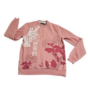 Blind Rooster Cotton Blend Crew Neck Sweatshirt Mauve Womens Small